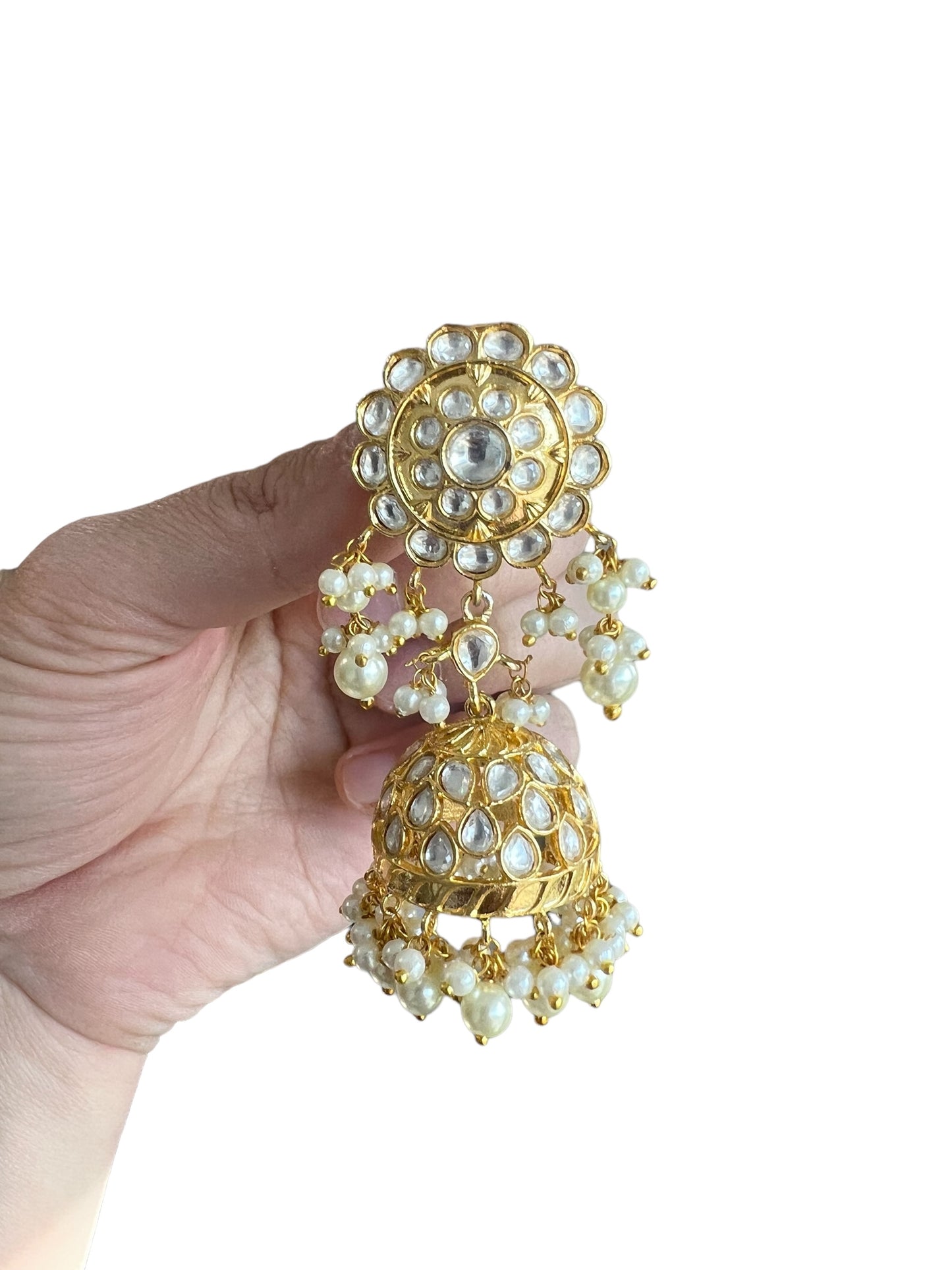 Golden flower kundan