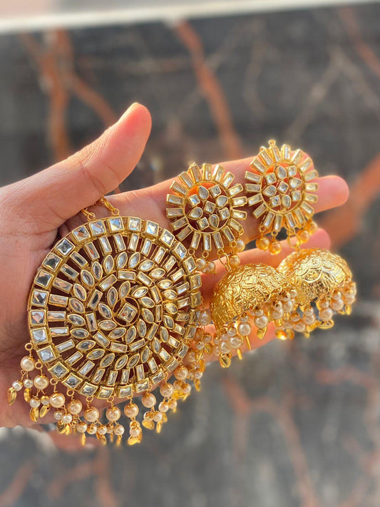 Oversized Golden Tikka Set