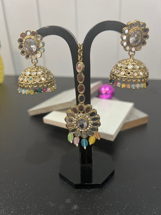 Mirror Kundan Multi