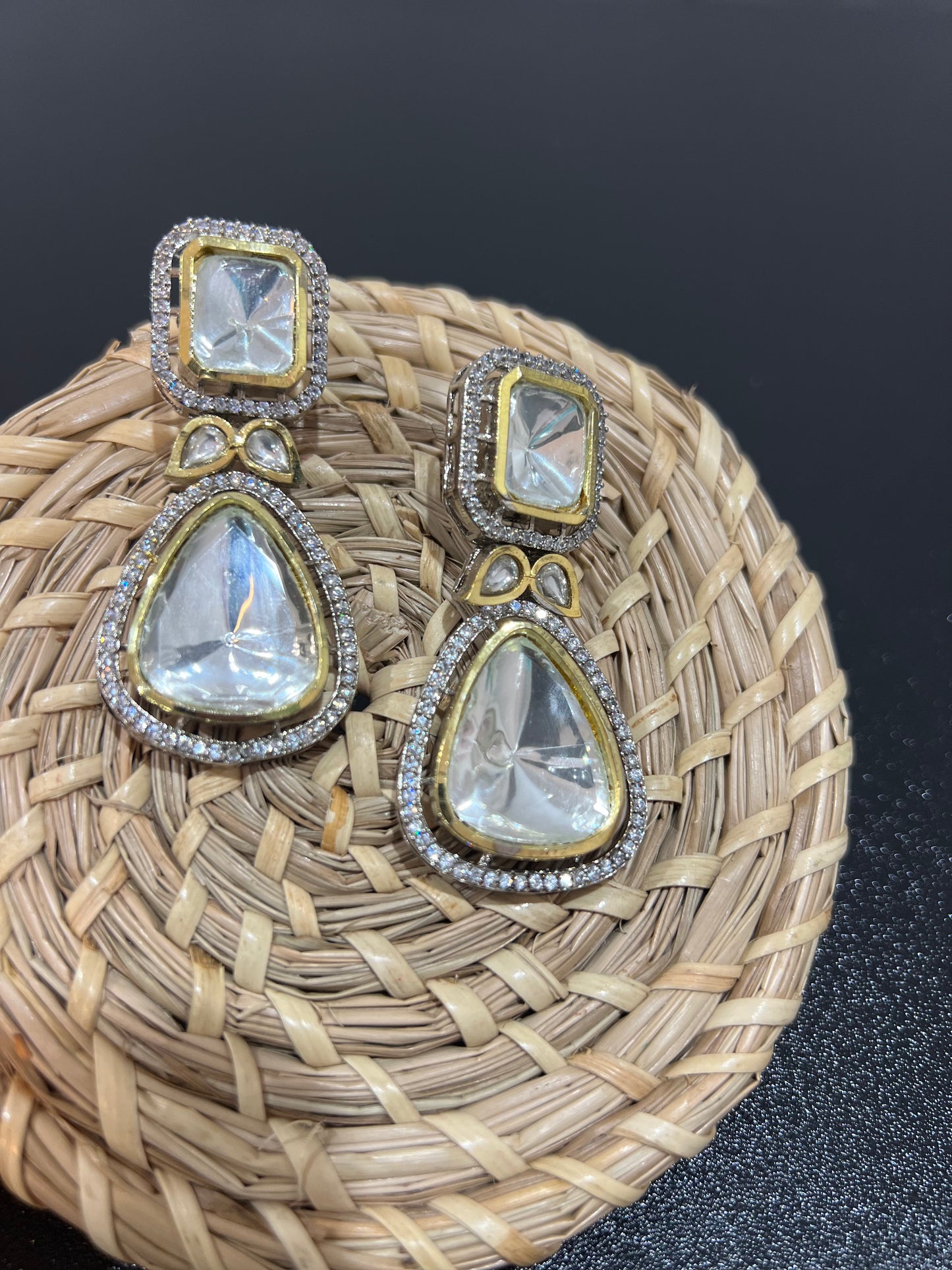 Clear Stone with Kundan