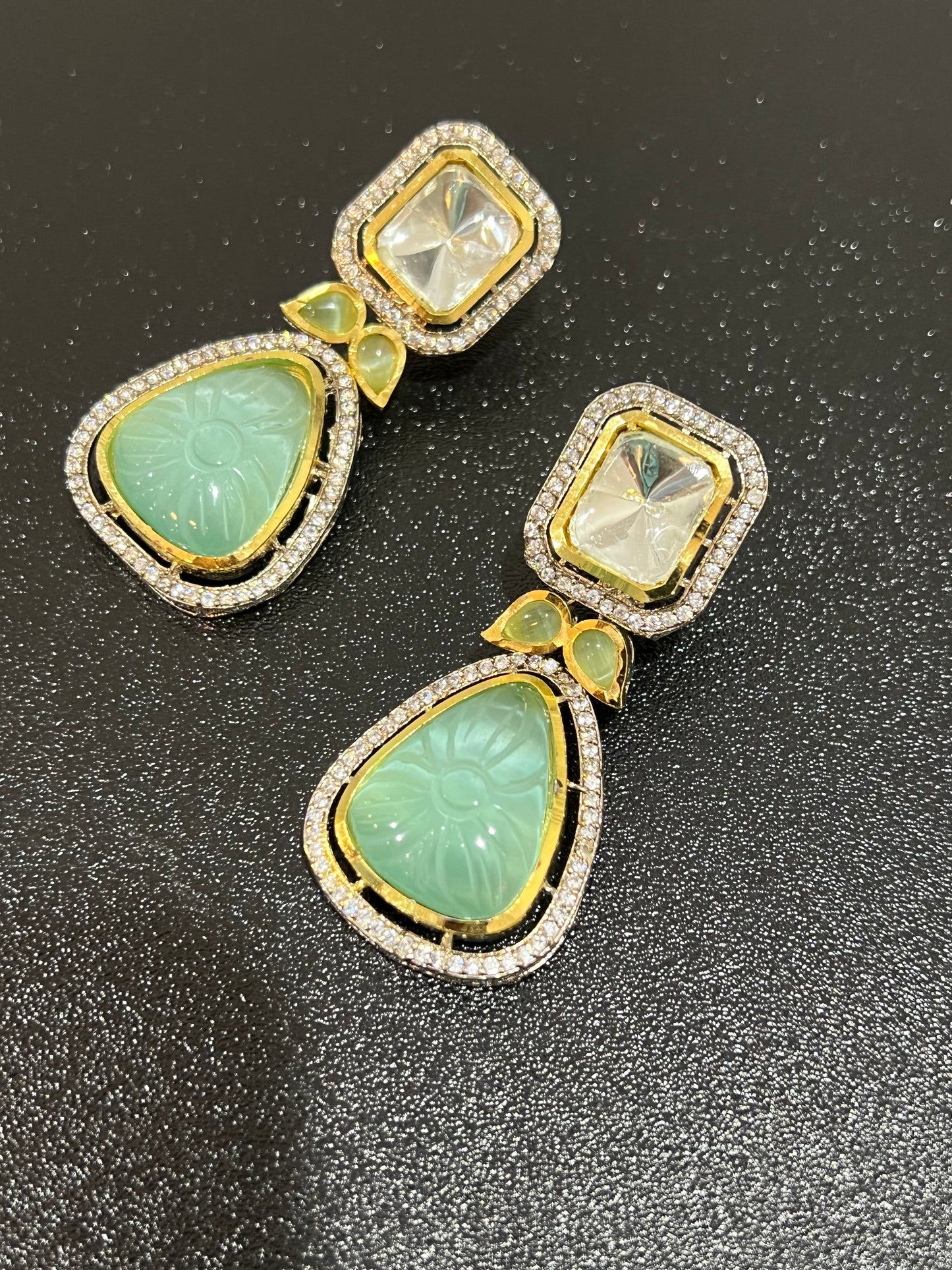 Sea Green with Kundan