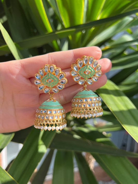 Mint Green Kundan