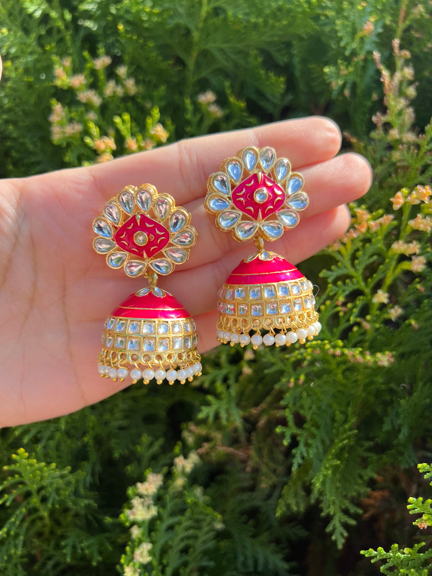 Hot Pink Kundan